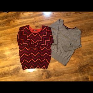 2- 3/4 sleeve TNF sweaters
